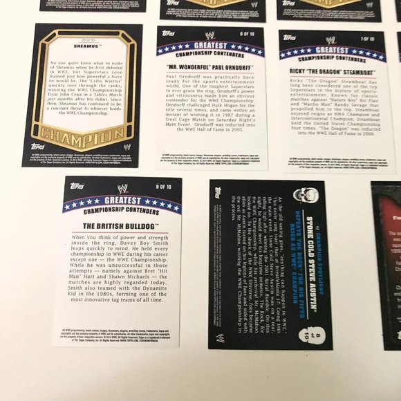 2014 WWE  Topps Lot of 22 Wrestling Cards Championship Contenders Wrestlemania - Picture 16 of 16